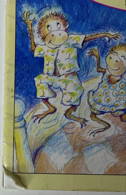Five Little Monkeys Jumping on the Bed – Eileen Christelow | Scholastic 1989 Vintage Children's Paperback