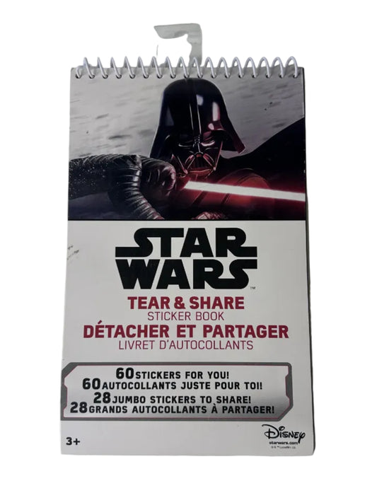 Star Wars Tear & Share Sticker Book – Stickeriffic | Disney Lucasfilm circa 2017 | 88 Stickers