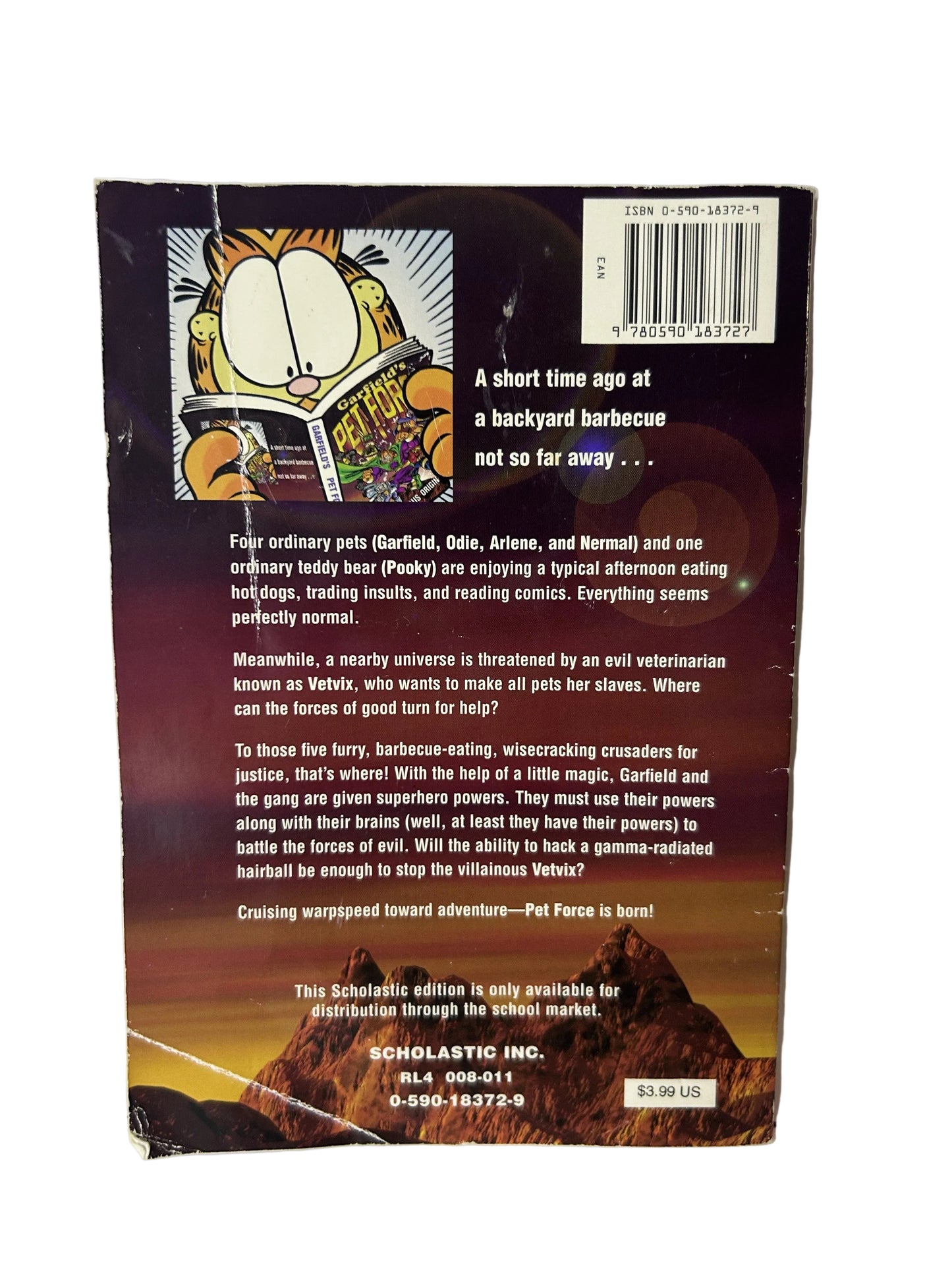 Garfield's Pet Force: The Outrageous Origin – Jim Davis | Scholastic 1997 School Market Edition