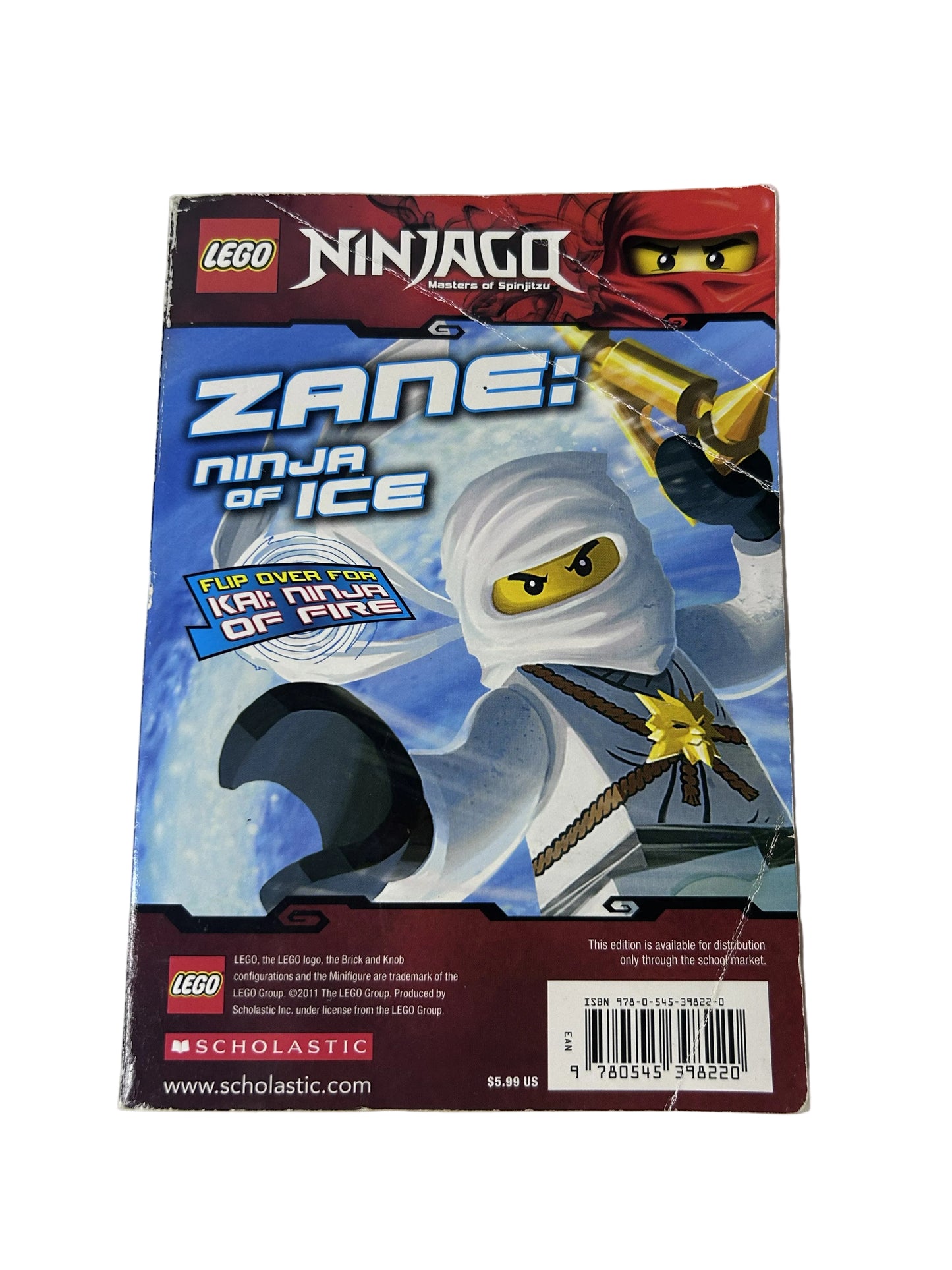 LEGO Ninjago: Kai Ninja of Fire / Zane Ninja of Ice – Scholastic 2011 Flip Book | School Market Edition