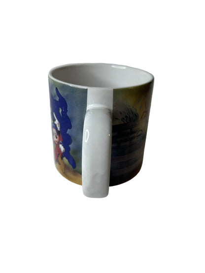 Disney Fantasia 50th Anniversary Ceramic Mug – Sorcerer's Apprentice Wraparound Scene | Made in Japan circa 1990 Vintage