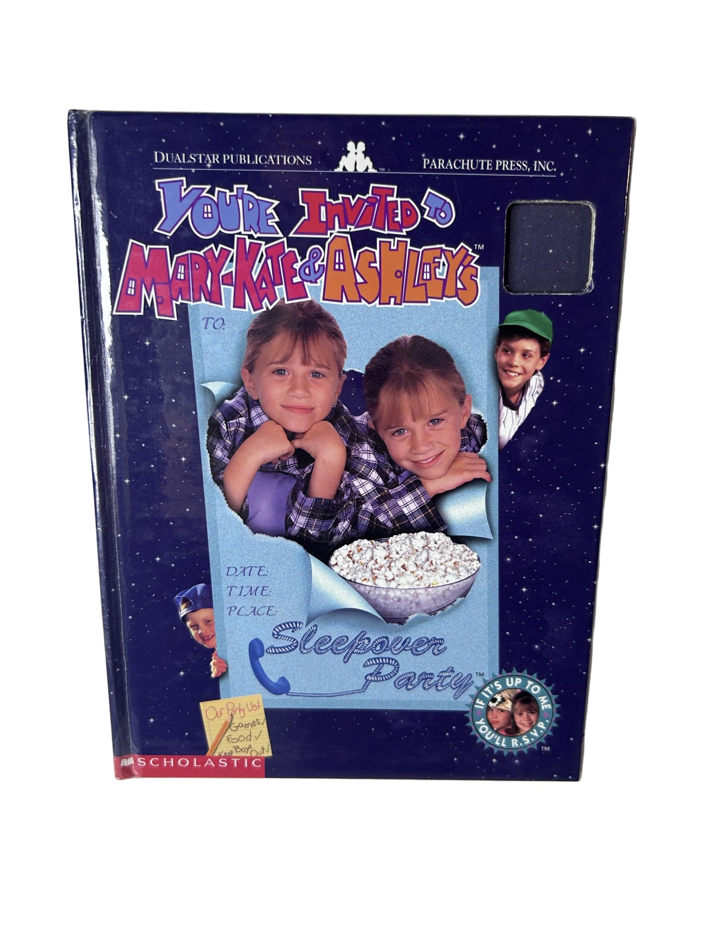 You're Invited to Mary-Kate & Ashley's Sleepover Party – Ann Ellis | Scholastic / Dualstar 1996 Hardcover