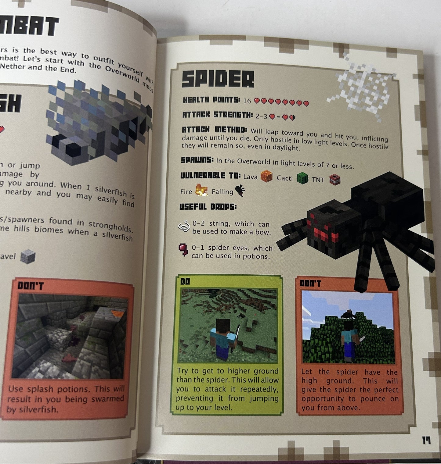 Minecraft: Combat Handbook – Stephanie Milton | Scholastic / Mojang 2014 Hardcover Updated Edition