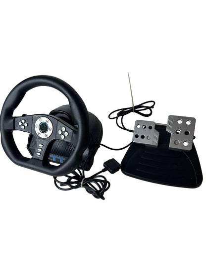 Pelican Cobra TT Racing Wheel & Pedal Set – PlayStation 2 PS2 | Model L-624 Vintage Racing Controller