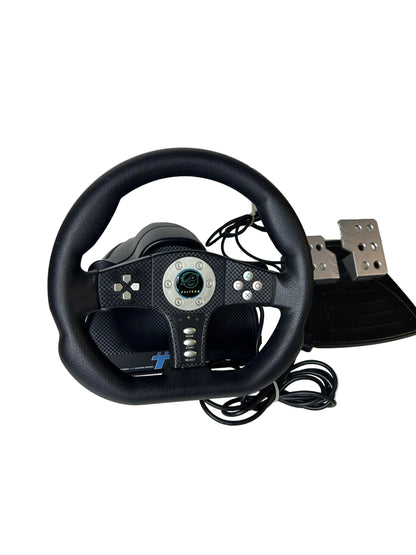 Pelican Cobra TT Racing Wheel & Pedal Set – PlayStation 2 PS2 | Model L-624 Vintage Racing Controller