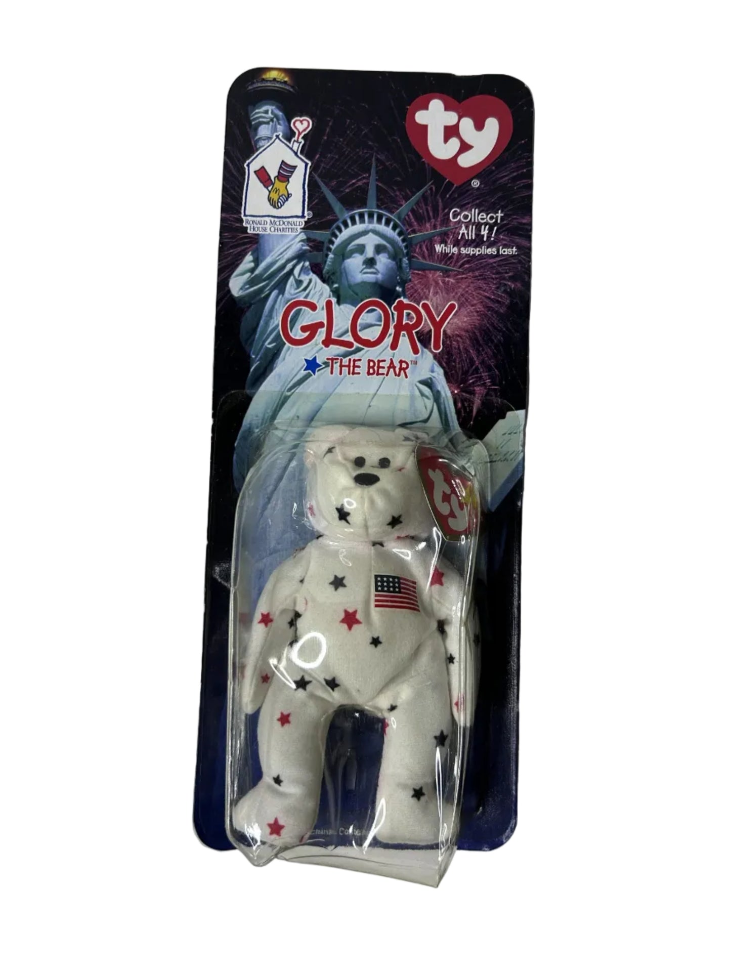 Ty Beanie Babies Glory & Britannia the Bear Set – 1998/1999 McDonald's Exclusive, New, Sealed
