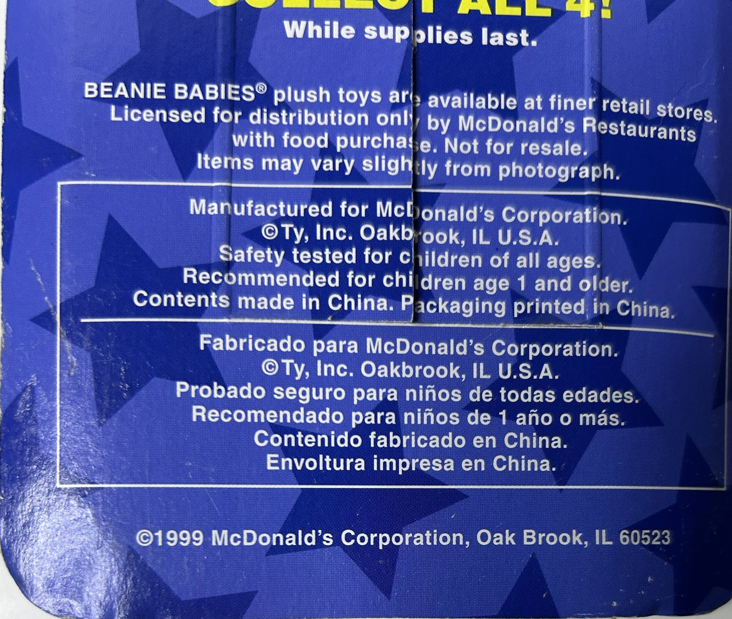 Ty Beanie Babies Glory & Britannia the Bear Set – 1998/1999 McDonald's Exclusive, New, Sealed