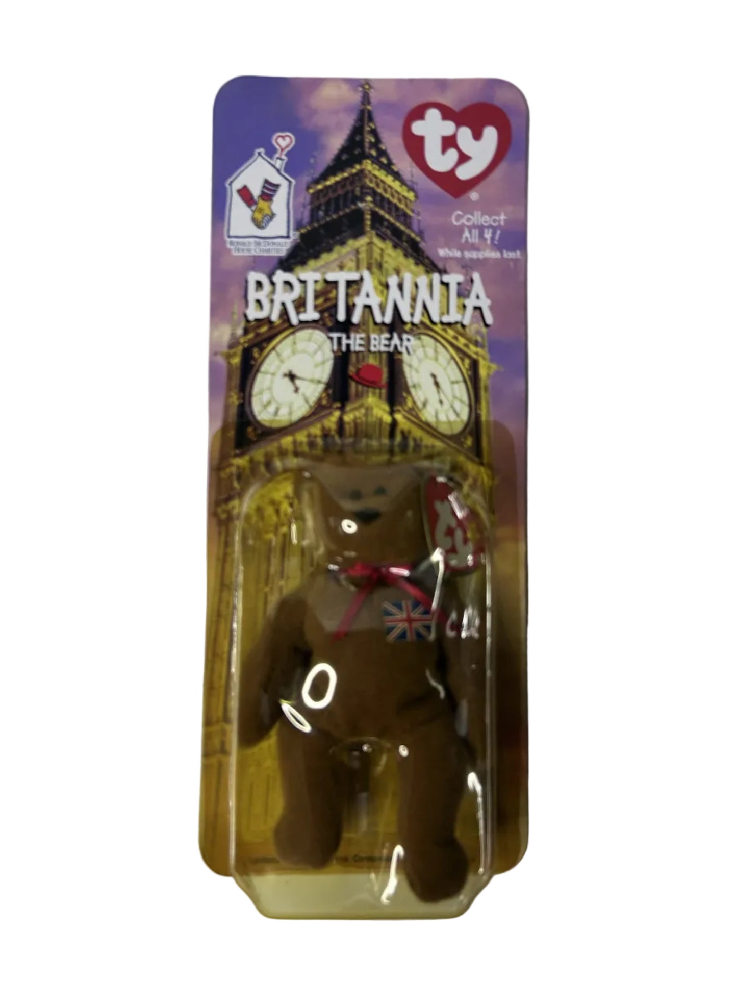 Ty Beanie Babies Glory & Britannia the Bear Set – 1998/1999 McDonald's Exclusive, New, Sealed