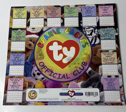 Ty Teenie Beanie Babies Bronty the Brontosaurus + 1999 Beanie Babies Official Calendar – McDonald's Exclusive Bundle