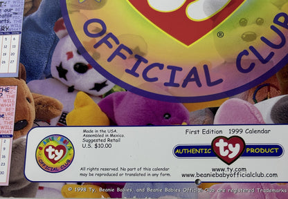 Ty Teenie Beanie Babies Bronty the Brontosaurus + 1999 Beanie Babies Official Calendar – McDonald's Exclusive Bundle