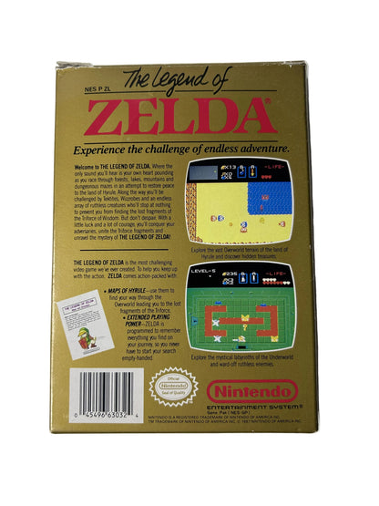 The Legend of Zelda – NES | Nintendo 1987 Original Gold Cartridge with Box & Dust Sleeve (No Manual)