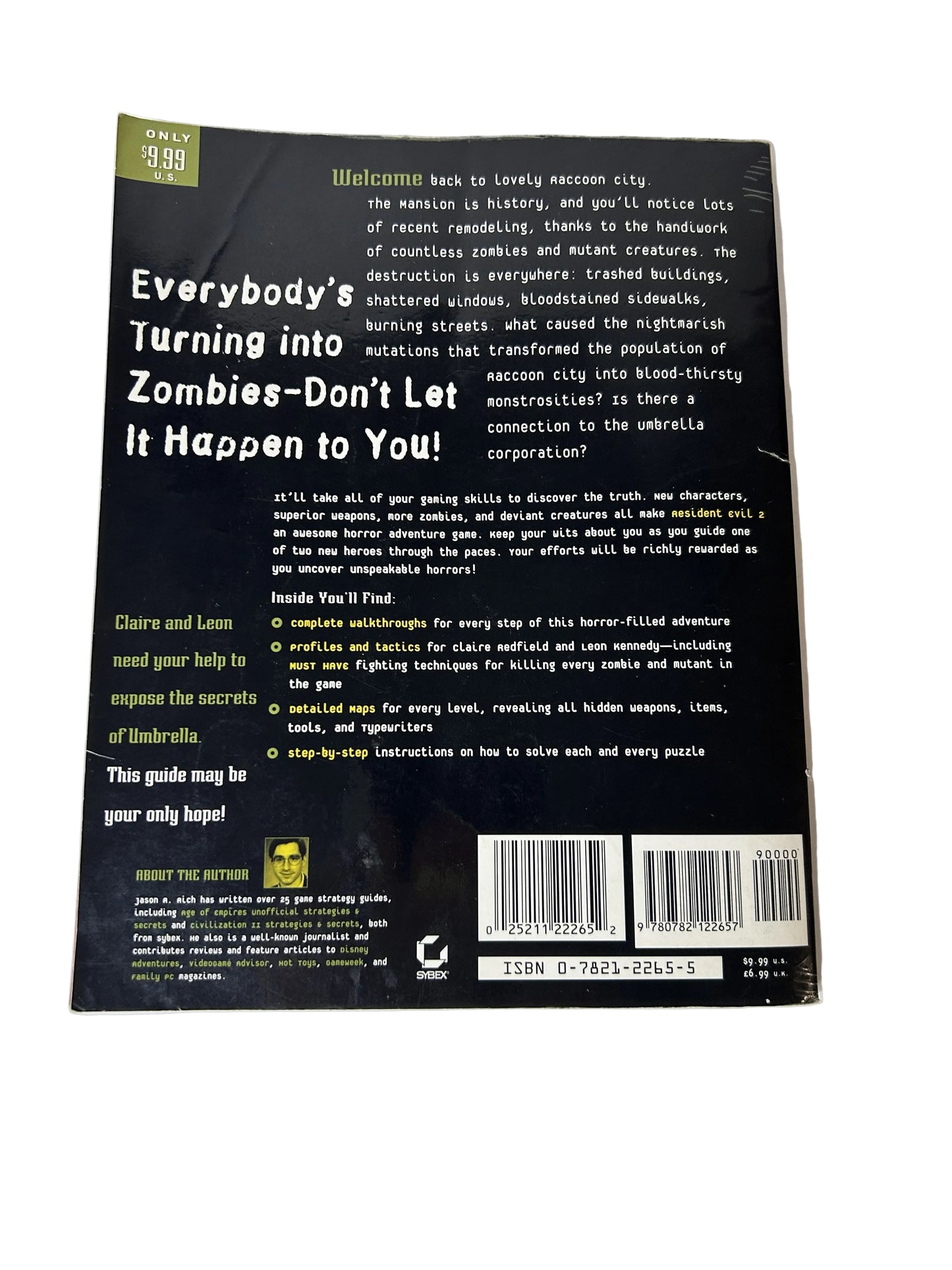 Unofficial Resident Evil 2 Ultimate Strategy Guide – Sybex / Jason R. Rich | PS1 Capcom 1998