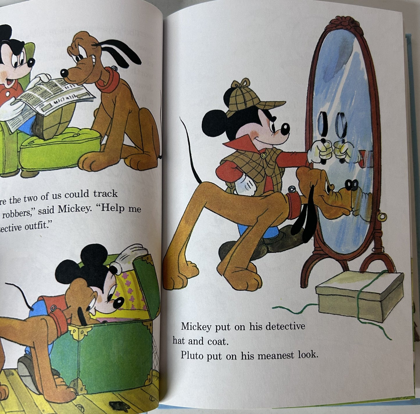 Walt Disney's Pluto the Detective – Wonderful World of Reading Grolier Book Club Hardcover | Random House 1980