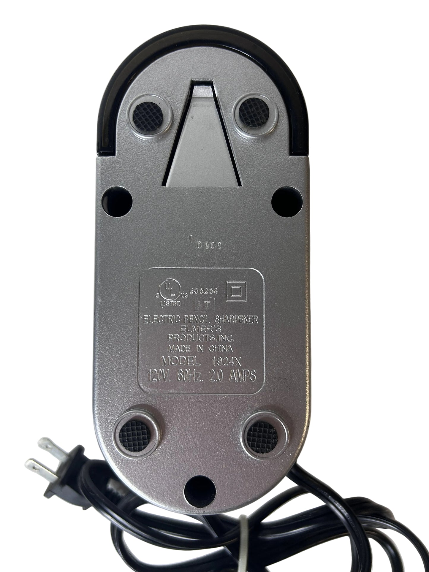 X-ACTO Electric Pencil Sharpener Model 1924X — Elmer's Products, Inc. (2009), 120V, UL Listed, Made in China