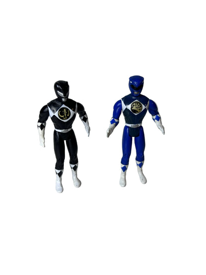 Black & Blue Ranger Mighty Morphin Power Rangers Action Figure Lot — Bandai/Saban (1995), Loose