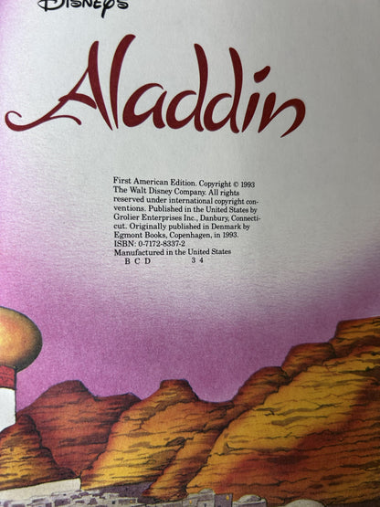 Disney's Aladdin — Grolier Enterprises First American Edition (1993), Hardcover