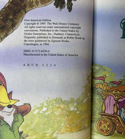 Disney's Robin Hood and the Great Coach Robbery — Grolier Enterprises (1995), First American Edition, Disney's World of Reading