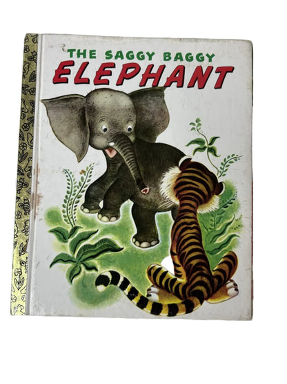 The Saggy Baggy Elephant — Little Golden Books Hardcover | Golden Books Publishing Company (1947, Revised Ed.)