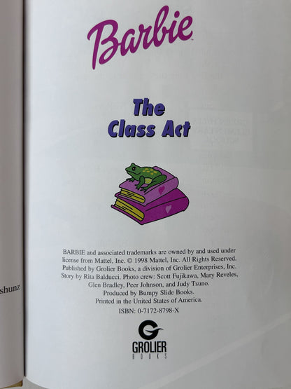 Barbie 4-Book Hardcover Set — Grolier Books / Mattel (1998–99) | Shooting for the Stars, The Legend of the Pink Pearl, Three Cheers for Becky, The Class Act