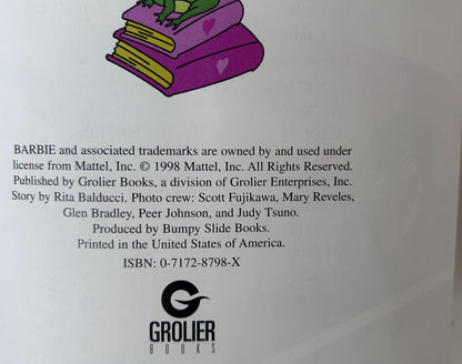 Barbie 4-Book Hardcover Set — Grolier Books / Mattel (1998–99) | Shooting for the Stars, The Legend of the Pink Pearl, Three Cheers for Becky, The Class Act