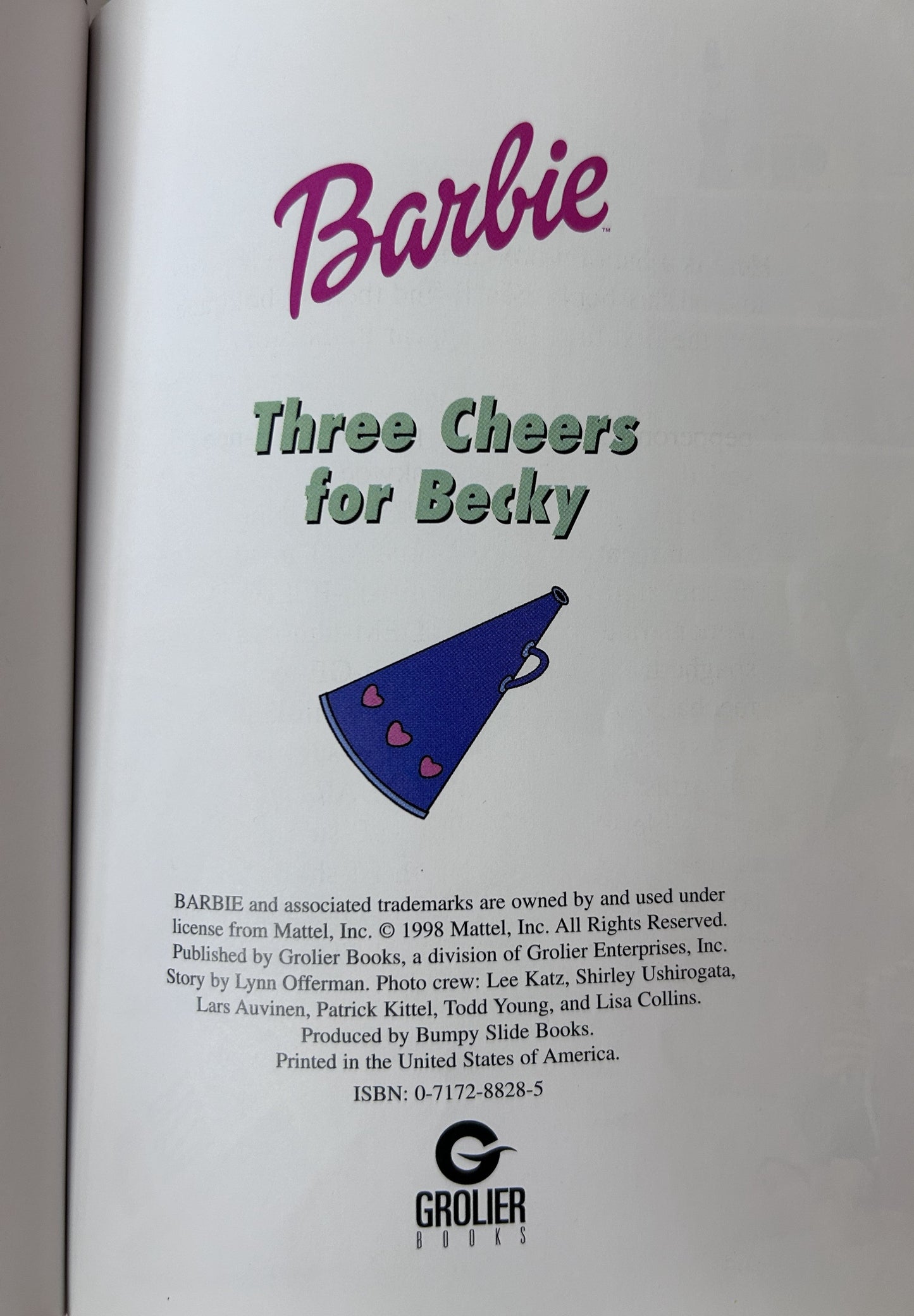 Barbie 4-Book Hardcover Set — Grolier Books / Mattel (1998–99) | Shooting for the Stars, The Legend of the Pink Pearl, Three Cheers for Becky, The Class Act