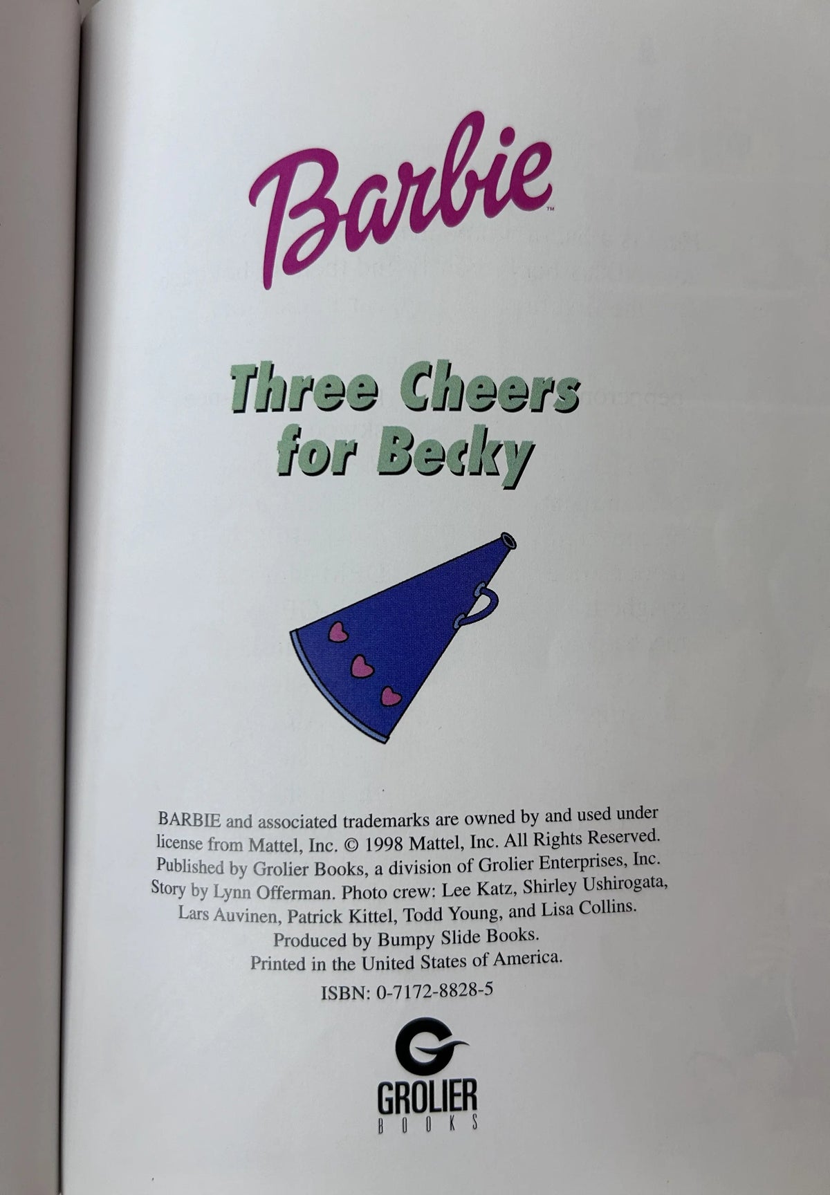 Barbie 4-Book Hardcover Set — Grolier Books / Mattel (1998–99) | Shooting for the Stars, The Legend of the Pink Pearl, Three Cheers for Becky, The Class Act
