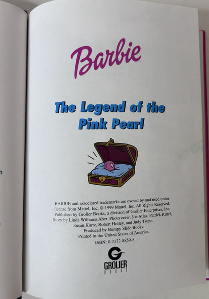 Barbie 4-Book Hardcover Set — Grolier Books / Mattel (1998–99) | Shooting for the Stars, The Legend of the Pink Pearl, Three Cheers for Becky, The Class Act