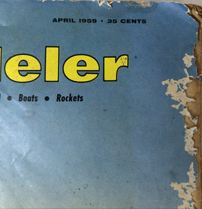American Modeler Magazine — April 1959 | Missiles, Planes, Radio Control, Boats, Rockets | Vintage Hobby Publication