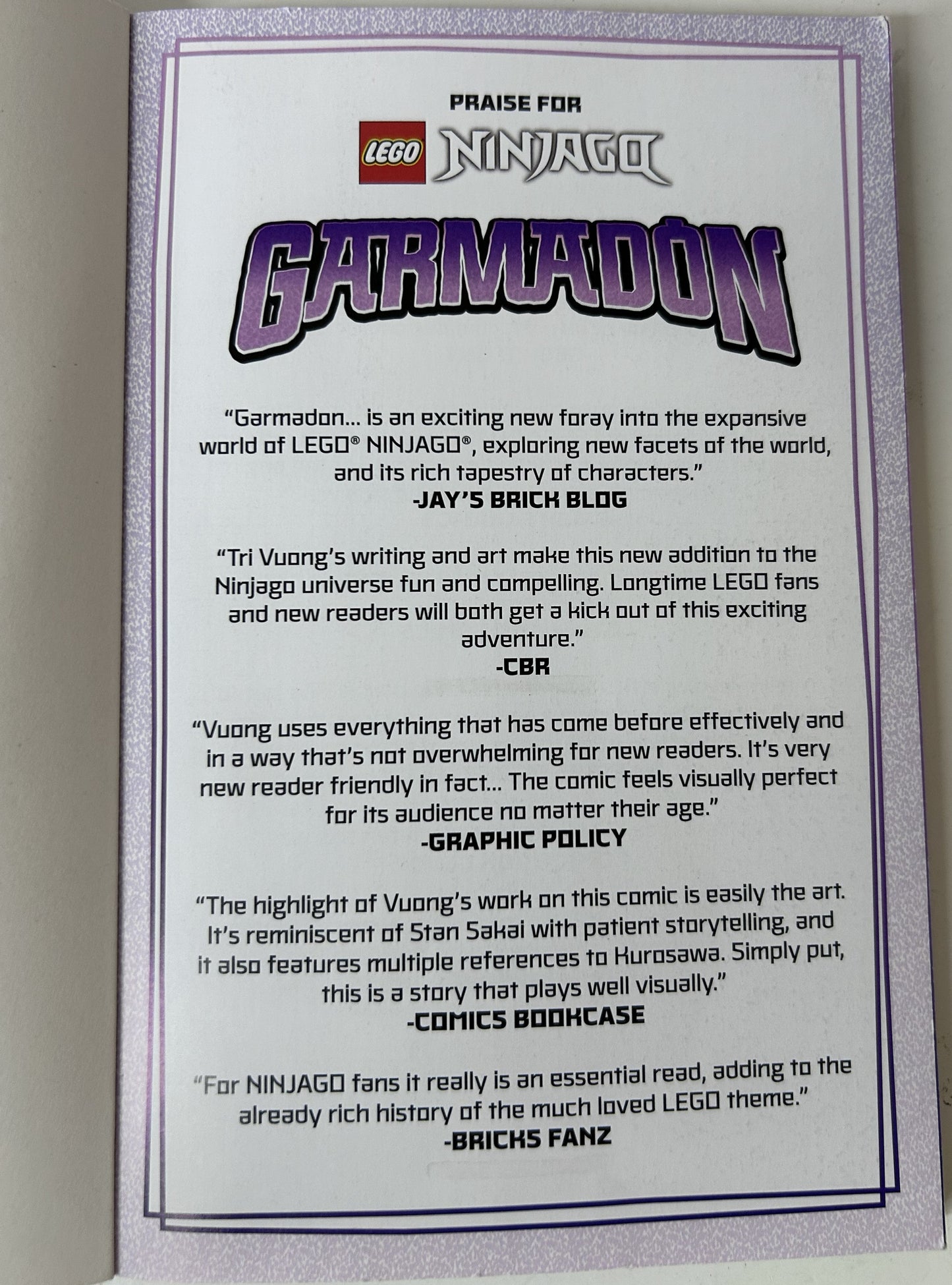 LEGO Ninjago: Garmadon — Softcover Graphic Novel | Tri Vuong / Image Comics / Skybound (2023) | 2nd Printing