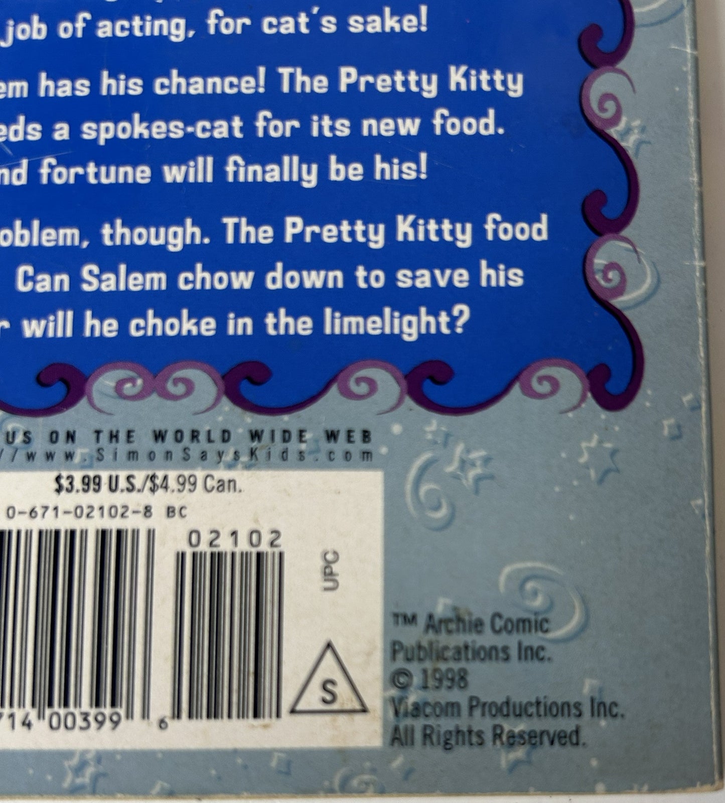 Salem's Tails #1: Cat TV — Paperback | Mark Dubowski / Pocket Books Minstrel (1998) | Sabrina the Teenage Witch Series