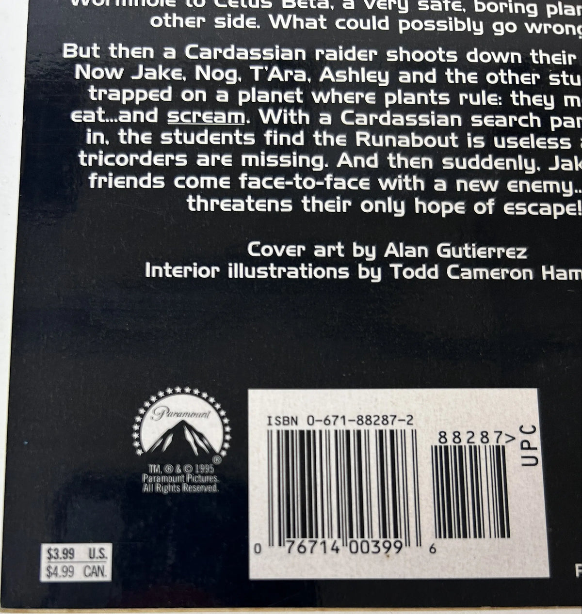 Star Trek: Deep Space Nine #6 — Field Trip | John Peel / Pocket Books (1995) | Jake & Nog vs. Cardassian Raiders