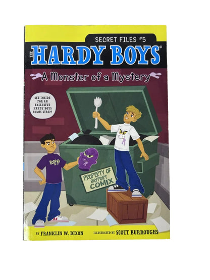 The Hardy Boys Secret Files #5: A Monster of a Mystery — Paperback | Franklin W. Dixon / Aladdin (2023) | Operation: Morph Spork