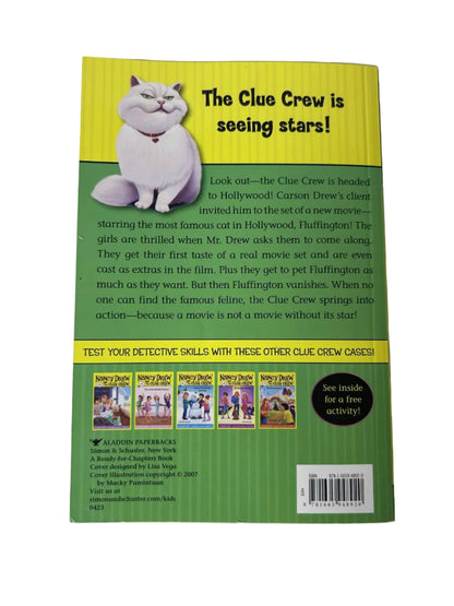 Nancy Drew and the Clue Crew #8: Lights, Camera...Cats! — Paperback | Carolyn Keene / Aladdin (2023) | Hollywood Cat Mystery
