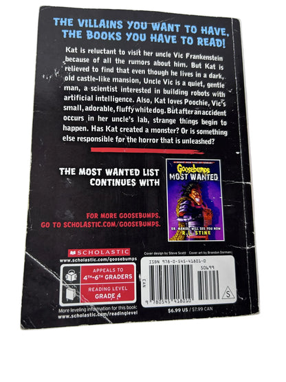 Goosebumps Most Wanted #4: Frankenstein's Dog — Paperback | R.L. Stine / Scholastic (2013) | Now a Major Motion Picture