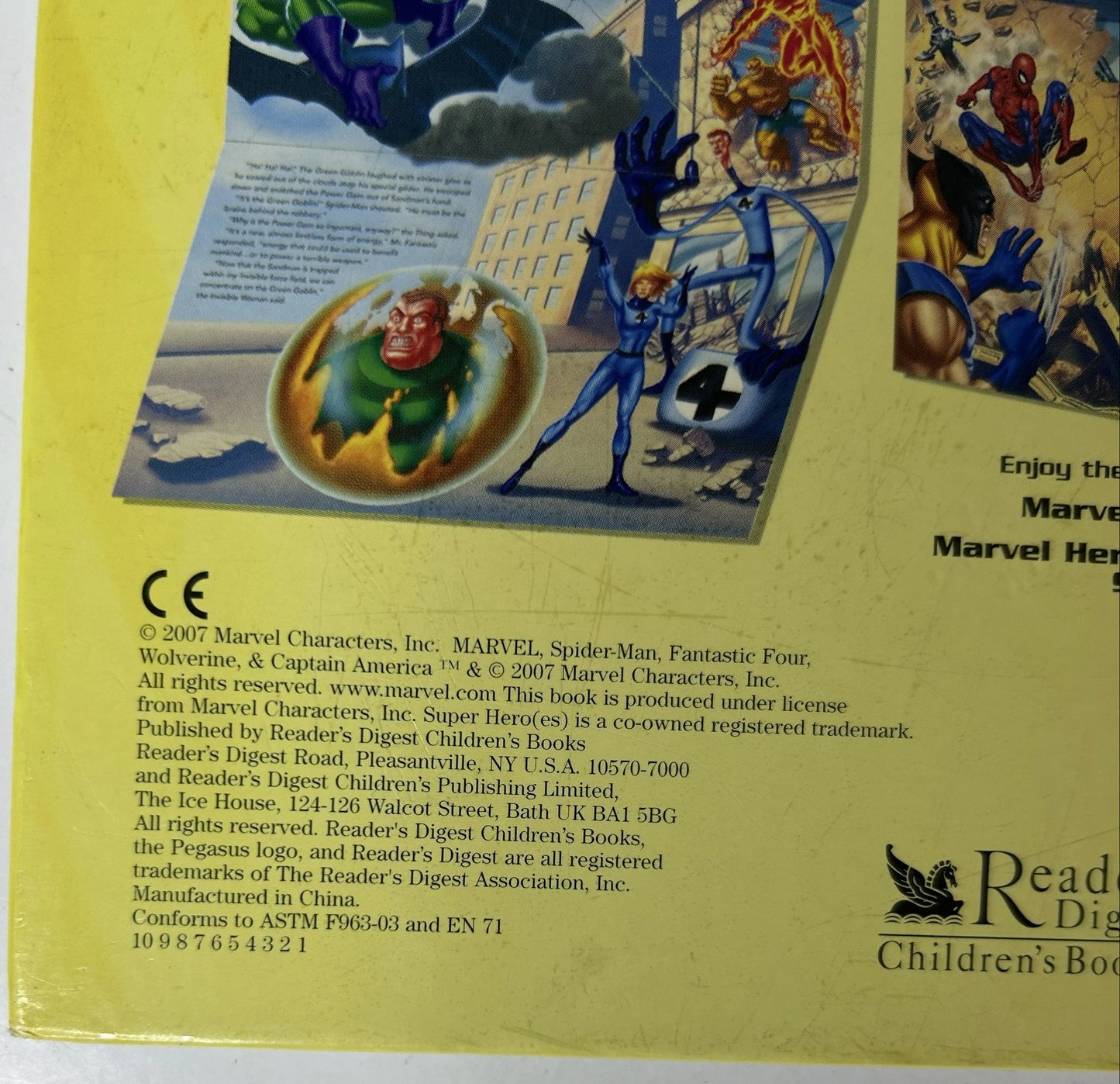 Marvel Heroes: The Battle Unfolds — Hardcover Fold-Out | Tom DeFalco / Reader's Digest Children's Books (2007) | Spider-Man, Fantastic Four, Wolverine