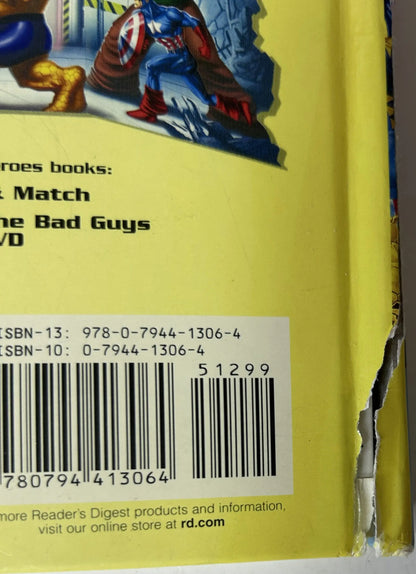 Marvel Heroes: The Battle Unfolds — Hardcover Fold-Out | Tom DeFalco / Reader's Digest Children's Books (2007) | Spider-Man, Fantastic Four, Wolverine