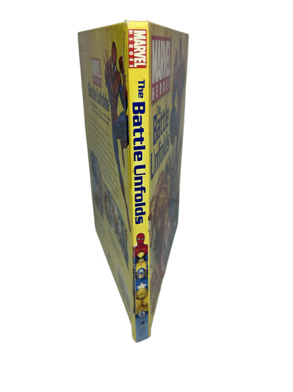 Marvel Heroes: The Battle Unfolds — Hardcover Fold-Out | Tom DeFalco / Reader's Digest Children's Books (2007) | Spider-Man, Fantastic Four, Wolverine