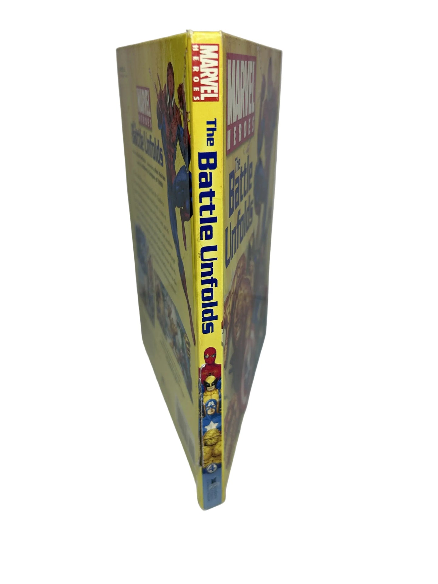 Marvel Heroes: The Battle Unfolds — Hardcover Fold-Out | Tom DeFalco / Reader's Digest Children's Books (2007) | Spider-Man, Fantastic Four, Wolverine