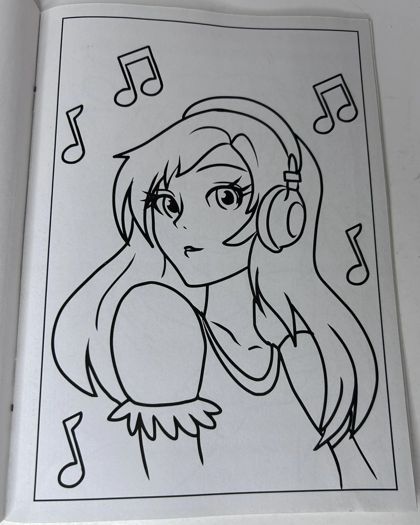 Anime Coloring Book — 24 Fun Images! | CrownJewlz LLC (2023) | Shojo & Shonen Style | Made in the USA