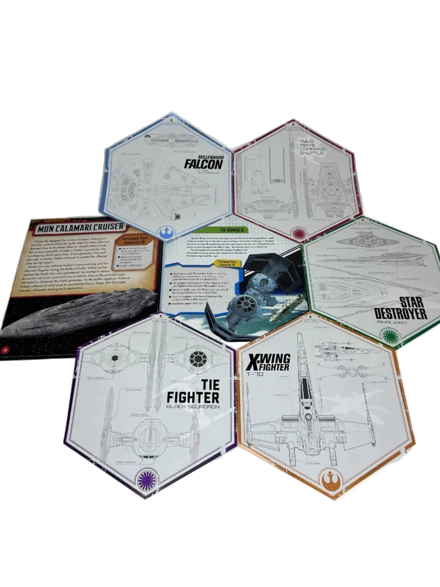 Star Wars: Ships of the Galaxy — Hardcover | Benjamin Harper / Studio Fun / Lucasfilm (2015) | Journey to The Force Awakens | w/ Hex Blueprint Cards