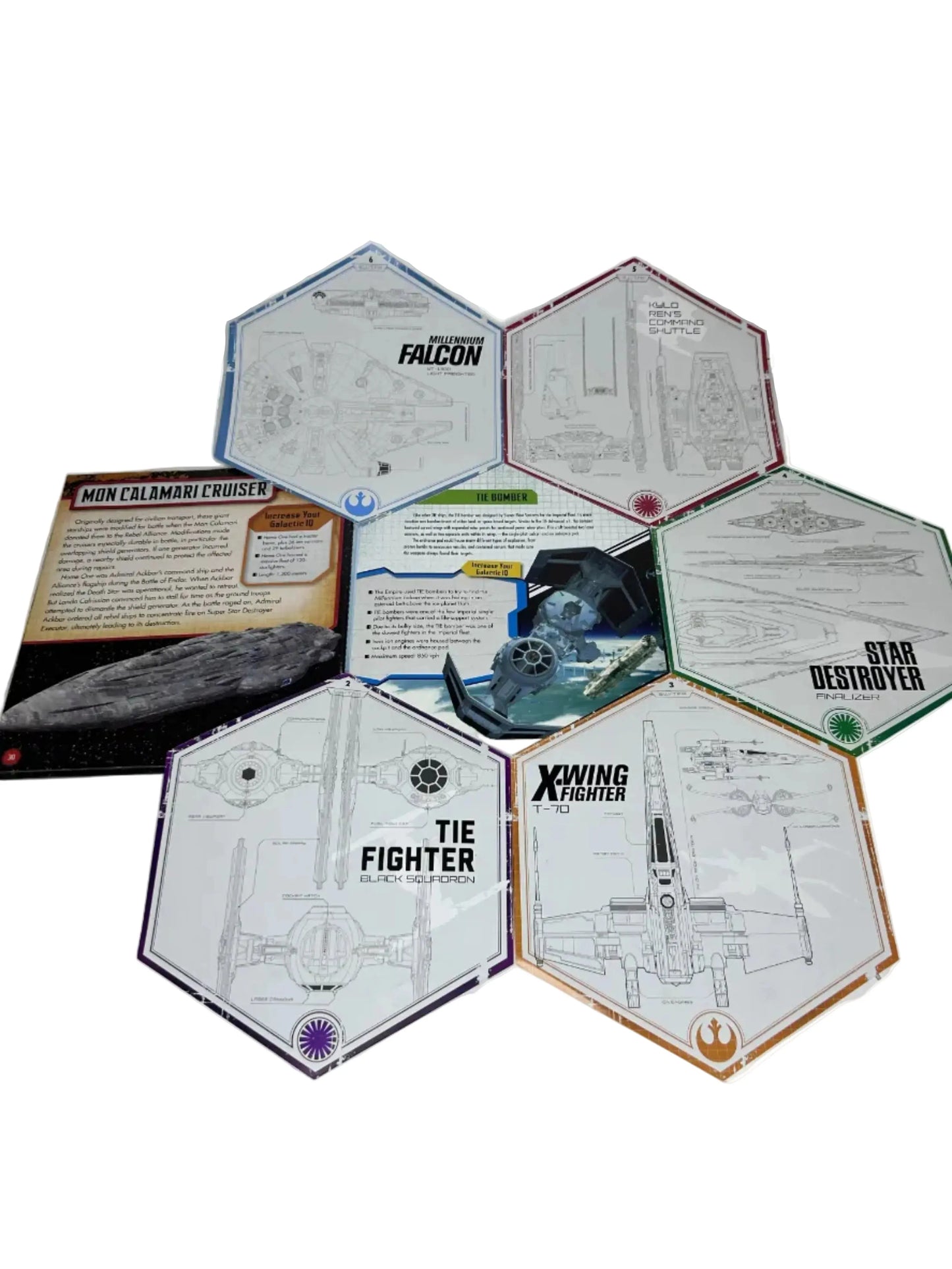 Star Wars: Ships of the Galaxy — Hardcover | Benjamin Harper / Studio Fun / Lucasfilm (2015) | Journey to The Force Awakens | w/ Hex Blueprint Cards