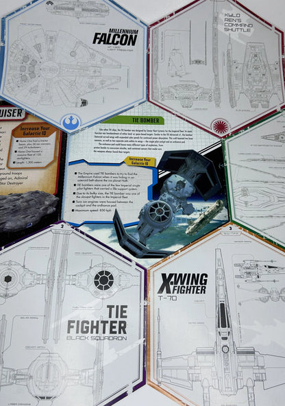 Star Wars: Ships of the Galaxy — Hardcover | Benjamin Harper / Studio Fun / Lucasfilm (2015) | Journey to The Force Awakens | w/ Hex Blueprint Cards