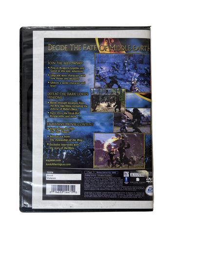 The Lord of the Rings: The Two Towers — PS2 | EA Games / New Line Cinema (2002) | Disc + Case