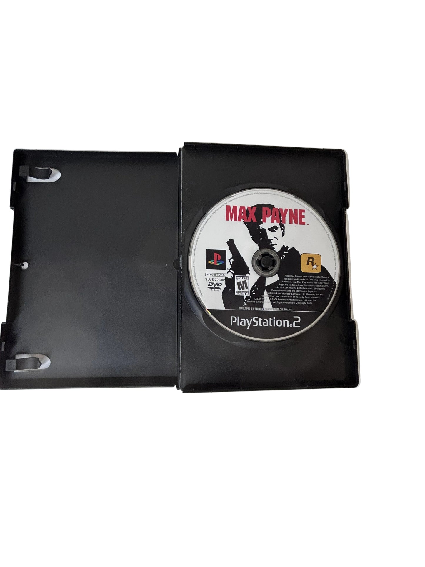 Max Payne — PS2 | Remedy Entertainment / Rockstar Games (2001) | Disc + Case
