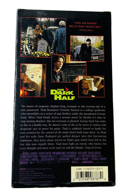 The Dark Half (1993) VHS - George A. Romero Stephen King Horror - Timothy Hutton - Orion