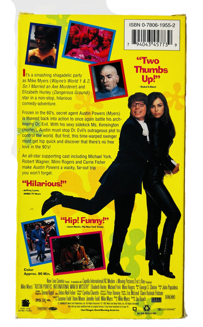 Austin Powers: International Man of Mystery (1997) VHS - Mike Myers Elizabeth Hurley - Jay Roach