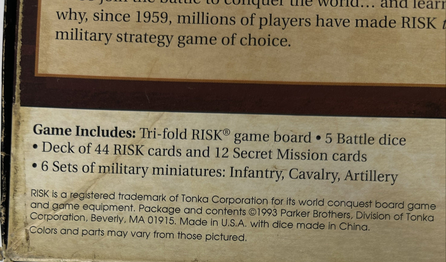 RISK: The World Conquest Game — Parker Brothers (1993) | Complete Strategy Board Game