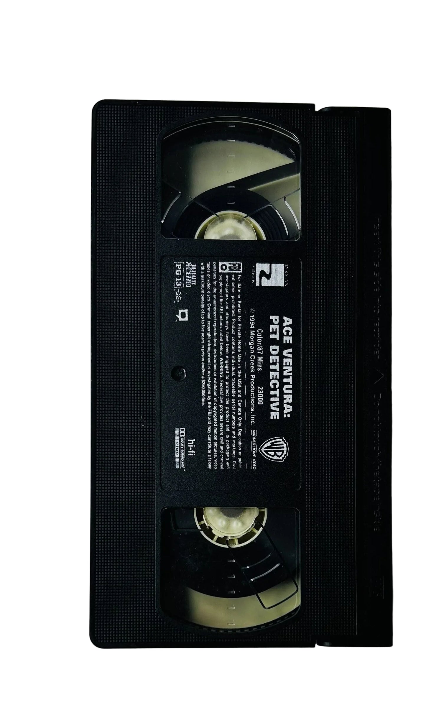 Ace Ventura: Pet Detective (1994) VHS - Jim Carrey Courteney Cox - Tom Shadyac Comedy