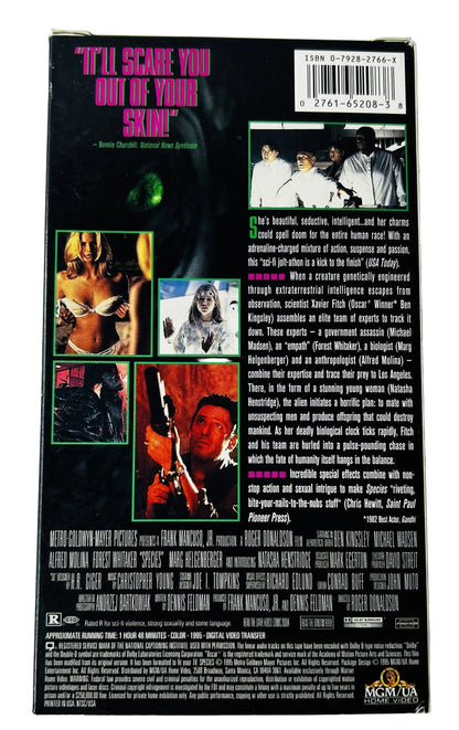 Species (1995) VHS - Ben Kingsley Michael Madsen Natasha Henstridge - Roger Donaldson Sci-Fi Horror