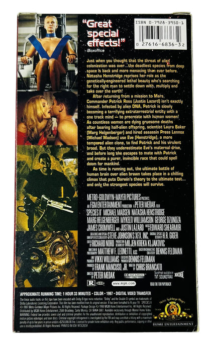 Species II (1998) VHS - Natasha Henstridge Michael Madsen Marg Helgenberger - Peter Medak Sequel